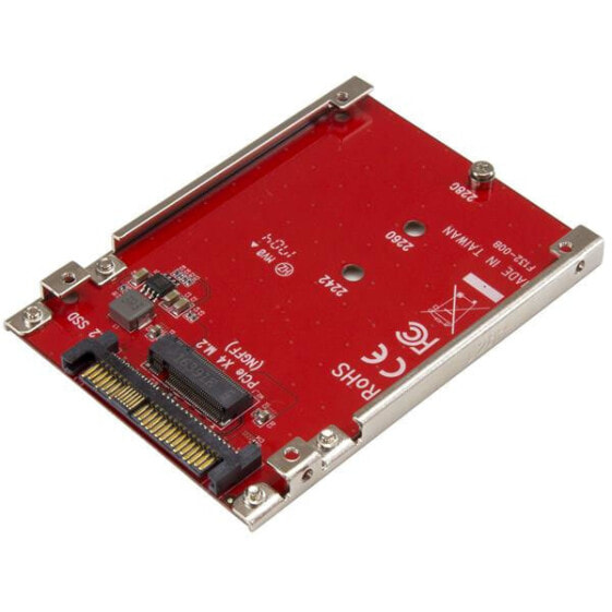 StarTech.com M.2 Drive to U.2 (SFF-8639) Host Adapter for M.2 PCIe NVMe SSDs - U.2 - M.2 - Red - CE - FCC - TAA - REACH - 5 - 50 °C - -25 - 70 °C