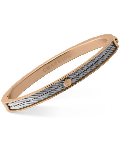 Women's Forever Two-Tone PVD Stainless Steel Cable Bangle Bracelet