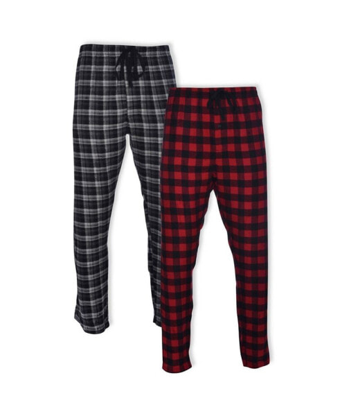 Пижама Hanes Platinum для мужчин Big and Tall Flannel Sleep Pant, 2 Pack