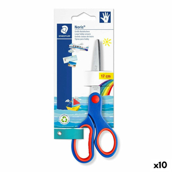 Scissors Staedtler Noris Blue Stainless steel 17 cm (10 Units)