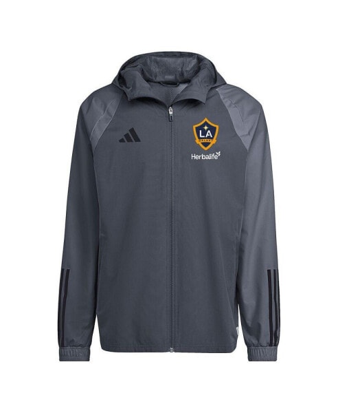 Men's Gray LA Galaxy 2024 All-Weather Raglan Full-Zip Jacket