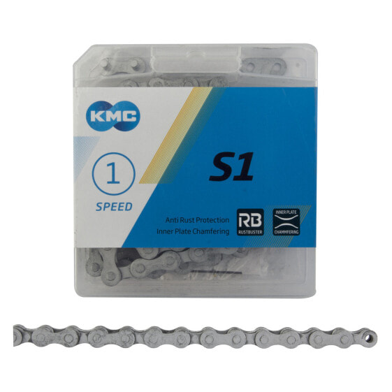 KMC S1 RB Rustbuster Chain - Single Speed 1/2" x 1/8", 112 Links, Silver