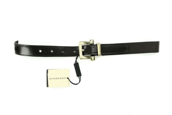 Burberry Womens Dark Chocolate Leather Belt Sz 28/70 130532