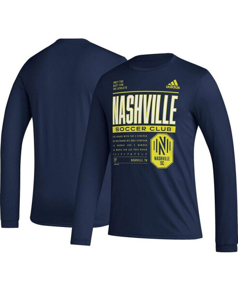 Men's Navy Nashville SC Club DNA Long Sleeve T-shirt