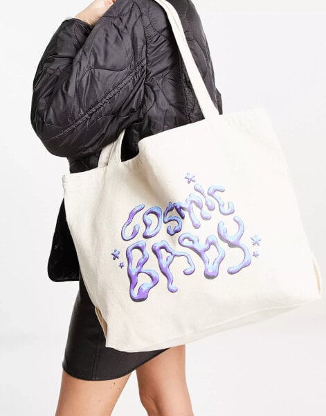 Daisy Street tote bag with cosmic baby print