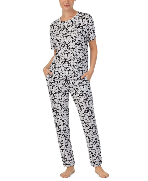 Women's 2-Pc. Printed Jogger Pajamas Set