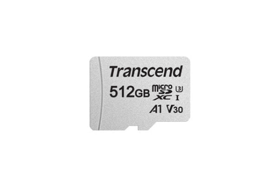 Transcend microSD Card SDXC 300S 512GB with Adapter - 512 GB - MicroSDXC - NAND - 95 MB/s - 40 MB/s - Class 3 (U3)