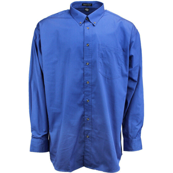 River's End Ezcare Woven Long Sleeve Button Up Shirt Mens Blue Casual Tops 735-B