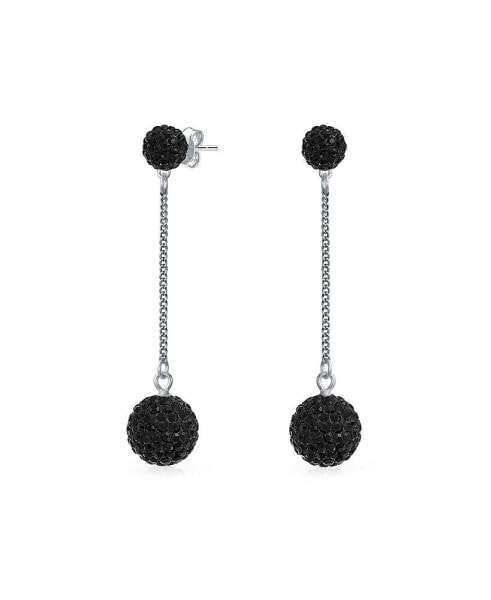 Серьги Bling Jewelry Crystal Pave Disco Ball