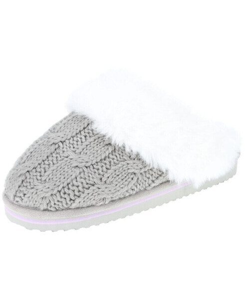 Women's Demi Cable Knit Scuff Slippers