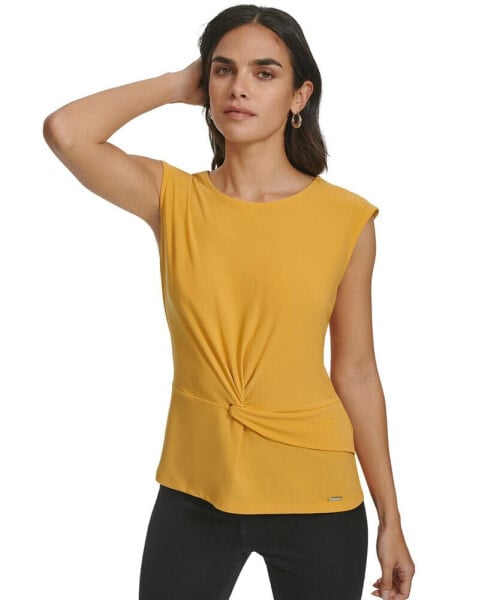 Women's Twist-Front Sleeveless Top