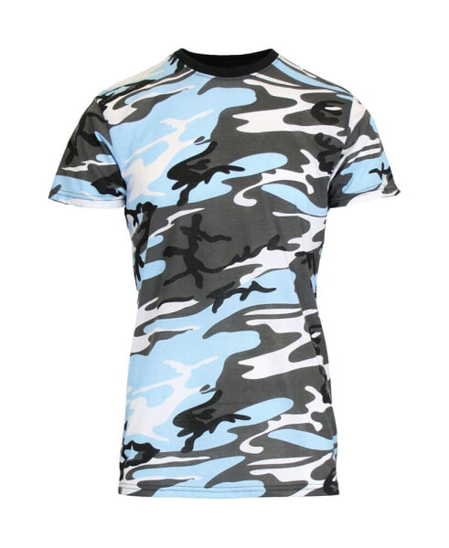 Men's Camo Printed Short Sleeve Crew Neck T-shirt