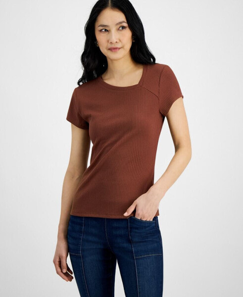 Women's Asymmetrical T-Shirt, Created for Macy's