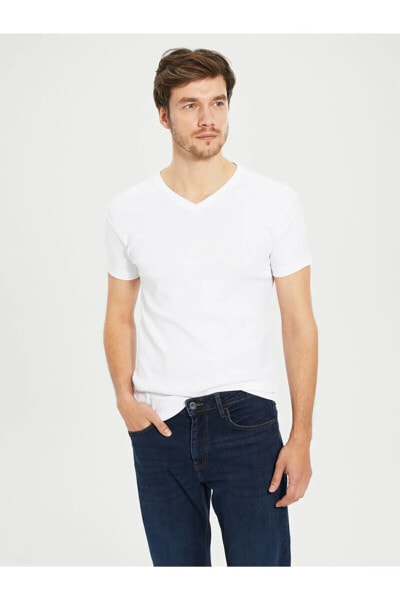 Футболка LCW Waikiki Black VNeck  Basic