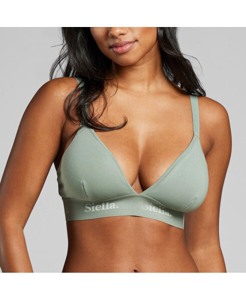 Women's Organic Cotton Triangle Bra with pads