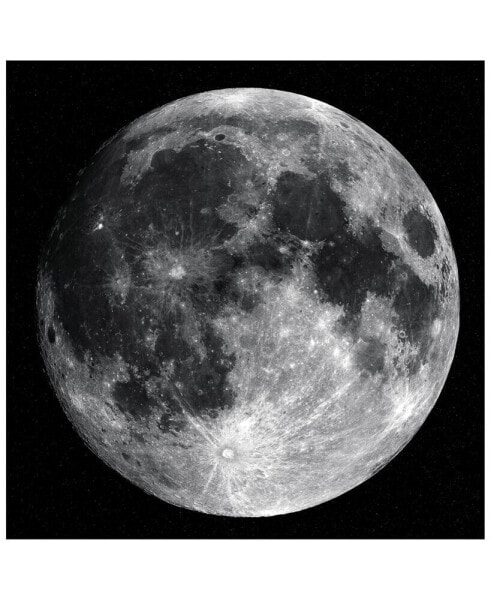 Full Moon Frameless Free Floating Tempered Glass Panel Graphic Wall Art, 40" x 40" x 0.2"