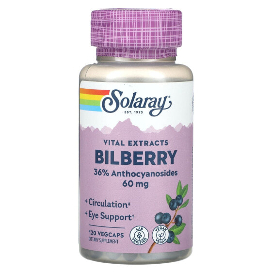 Vital Extracts, Bilberry, 60 mg, 120 VegCaps