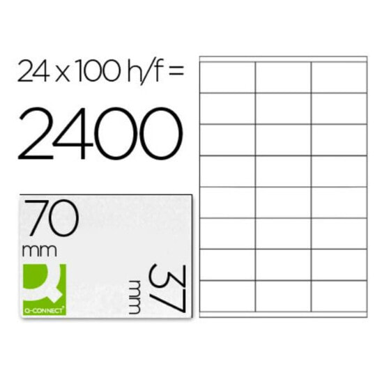 Клейкие этикетки Q-Connect KF10647 Белый 100 Листья 70 x 37 mm