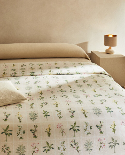 Botanical print duvet cover