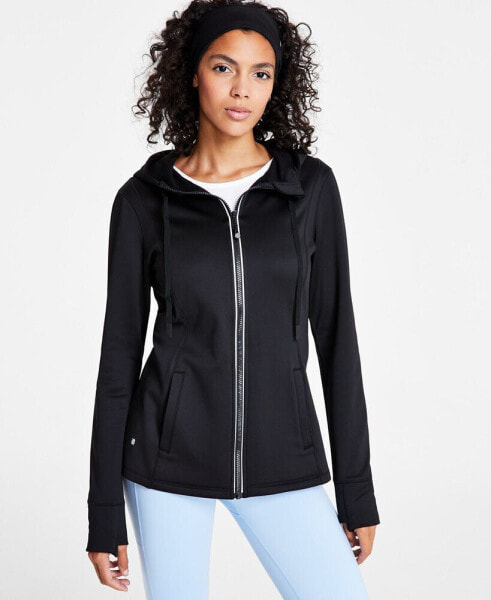 Women's Full-Zip Jacket and Headband Set, Created for Macy's