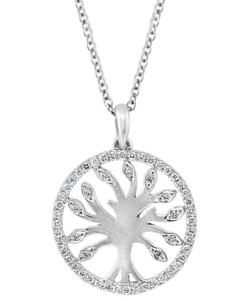 EFFY® Diamond Tree 18" Pendant Necklace (1/4 ct. t.w.) in Sterling Silver