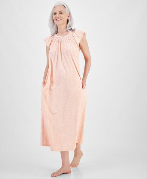 Women's Cotton Smocked-Neck Nightgown, Created for Macy's