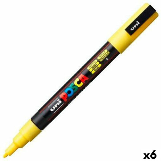 Маркер POSCA PC-3M Жёлтый (6 штук)