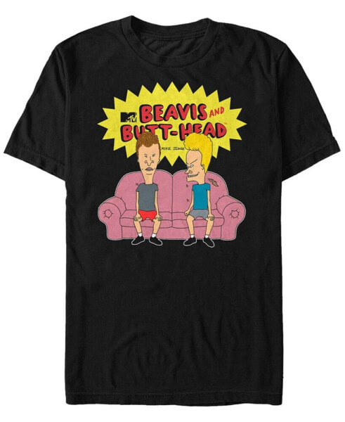 Beavis and Butthead MTV Men's The Couch Life Logo Short Sleeve T-Shirt