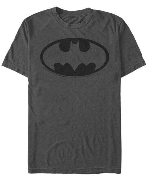 DC Men's Batman Simple Outline Logo Short Sleeve T-Shirt