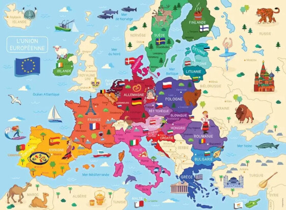 Пазл обучающий Nathan "Карта Европы" 250 деталей