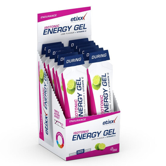 ETIXX Isotonic 12 Units Lime Energy Gels Box