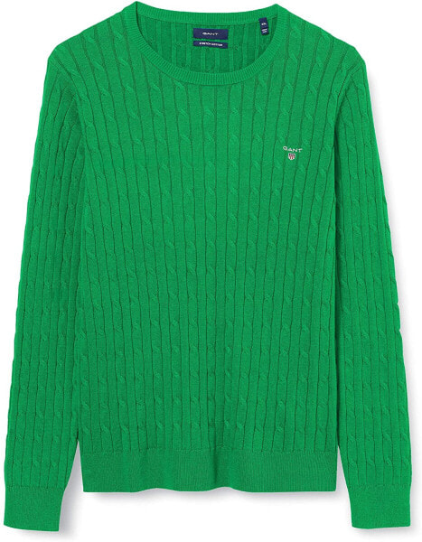 GANT Women's Stretch Cotton Cable C-Neck Pullover