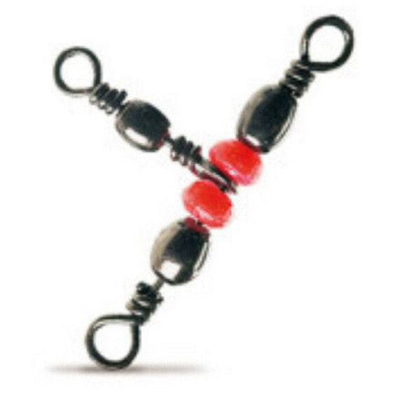 Прокачанная вертушка ZUNZUN Triple Beads Swivels для рыбалки
