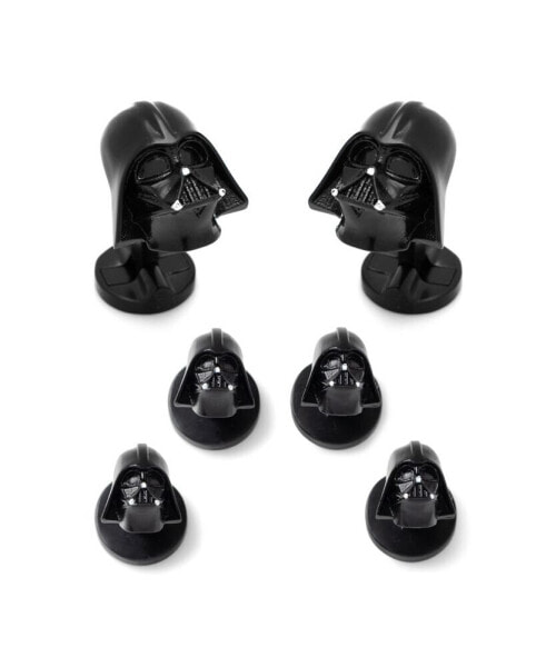 Men's 3D Darth Vader Cufflinks and Studs Set, 6 Piece Set