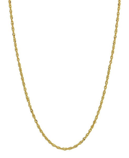 Singapore Link 18" Chain Necklace (1.1mm) in 18k Gold