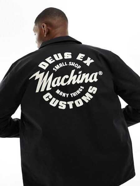 Deus Ex Machina amped coach jacket in black