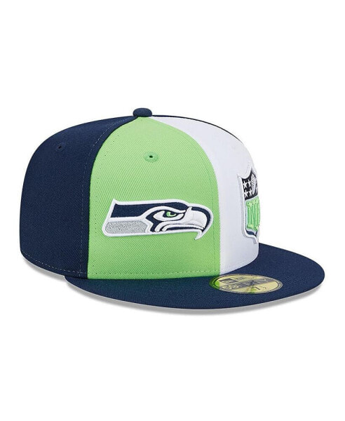 Men's Neon Green, College Navy Seattle Seahawks 2023 Sideline 59FIFTY Fitted Hat