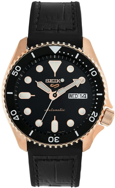 Seiko 5 Specialist Men's Stainless Steel Watch with Leather and Silicone Strap