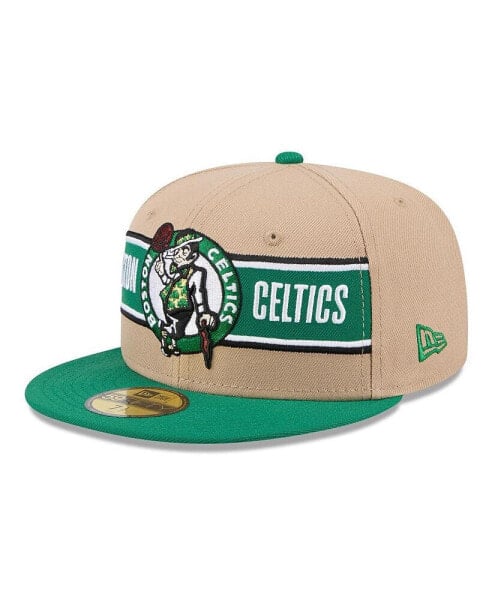 Men's Tan/Kelly Green Boston Celtics 2024 NBA Draft 59FIFTY Fitted Hat