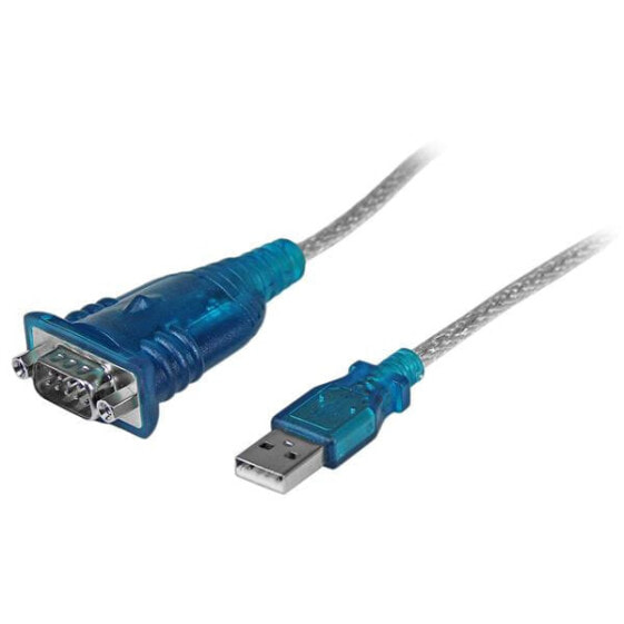StarTech.com 1 Port USB to RS232 DB9 Serial Adapter Cable - M/M - Grey - 0.43 m - USB 2.0 Type-A - DB-9 - Male - Male