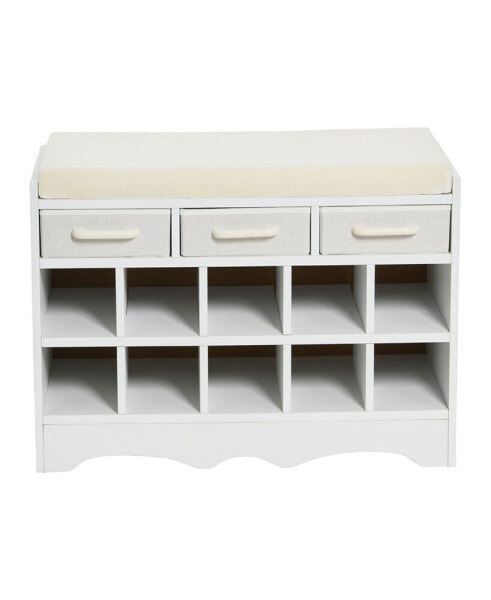 Entryway Shoe Bench with 10 Cubbies