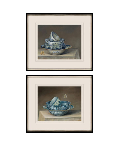 Traditional Bowl Framed Art, Set of 2