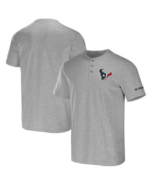 Men's NFL x Darius Rucker Collection by Heather Gray Houston Texans Henley T-shirt