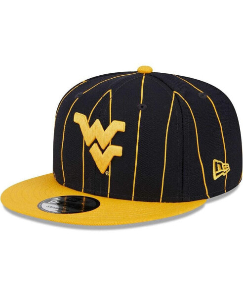 Men's Navy, Gold West Virginia Mountaineers Vintage-Like 9FIFTY Snapback Hat