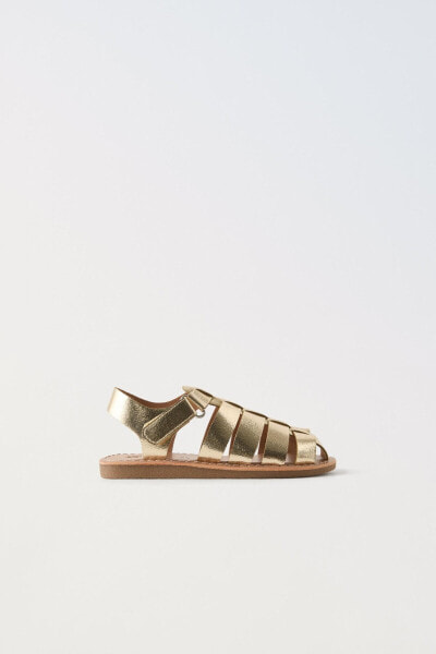 Metallic sandals