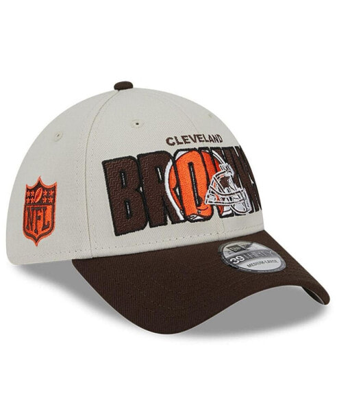 Men's Stone, Brown Cleveland Browns 2023 NFL Draft 39THIRTY Flex Hat