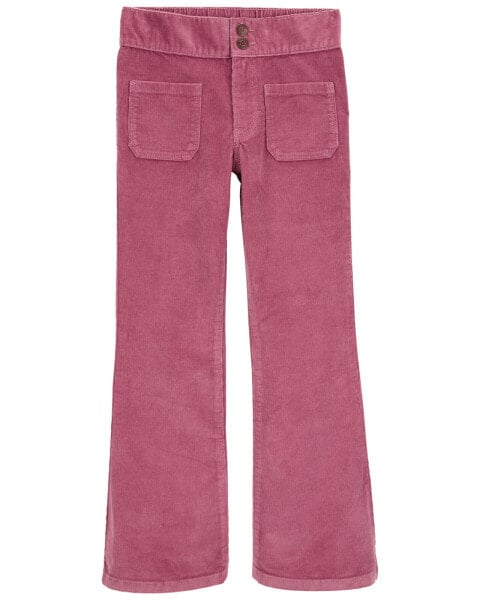 Kid Flared-Leg Corduroy Pants - Pink 4