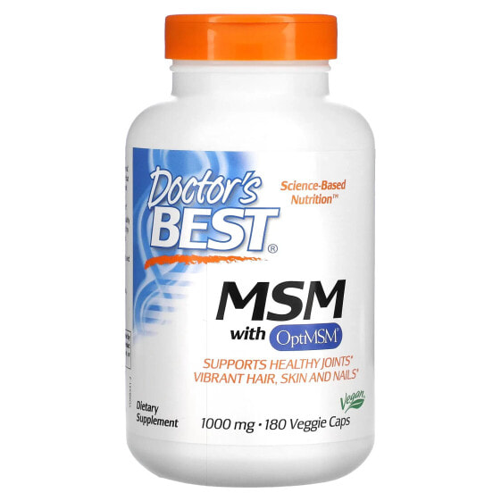 Витамин MSM с OptiMSM, 1,000 мг, 180 капсул, вегетарианские Dr. Best