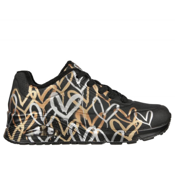 Shoes Skechers Uno Metallic Love W 155523/BKGD