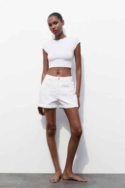 Cotton and modal crop top